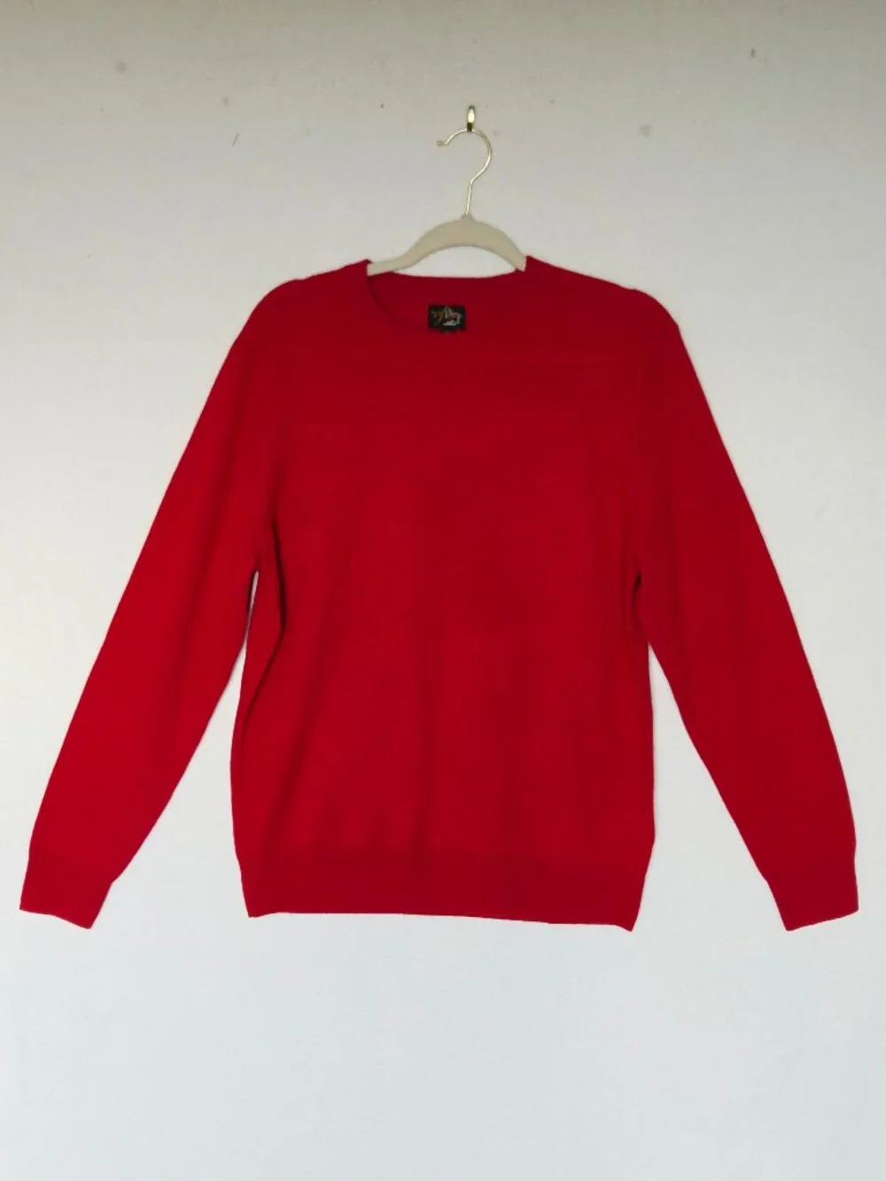 NWoT J.Crew $158 100% Goat Cashmere Cozy Soft Crewneck Sweater Red #BE895